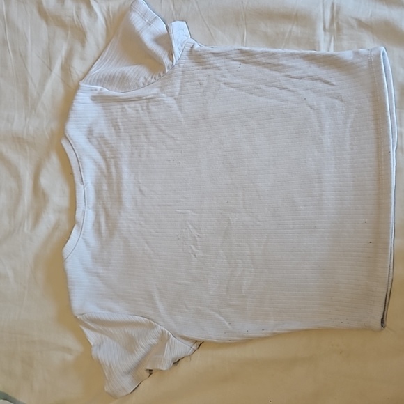 🩴 White Cropped Tshirt Size M - Picture 2 of 5